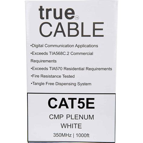 Cat5e Plenum Cable Unshielded | trueCABLE