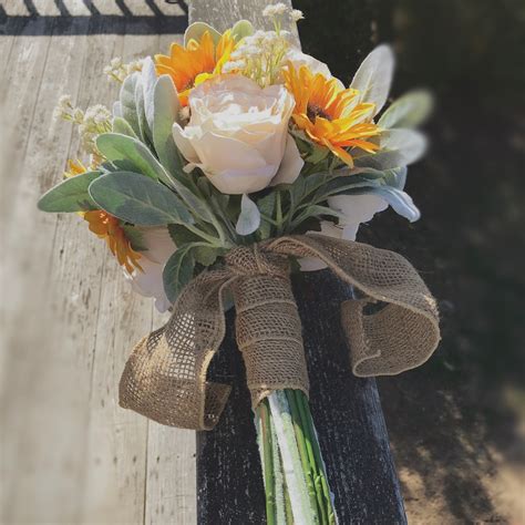 Rustic Sunflower Bouquet Bridal Bouquet With Sunflowers And Etsy