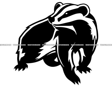 Badger Svg 2 Badger Cut File Badger Dxf Badger Png Badger Clipart