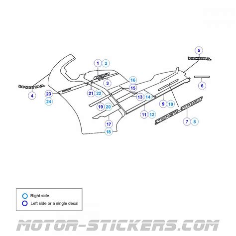 Honda CBR 1000F 1989 decals