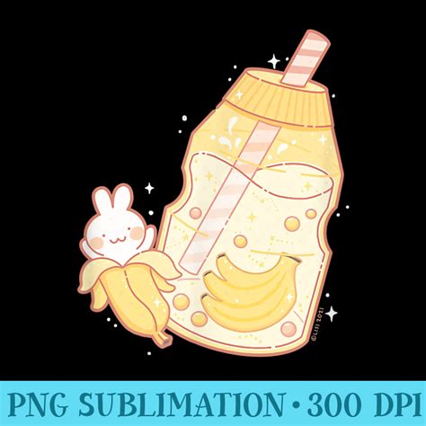 Banana Milk Drink Cute Bunny Kawaii Aesthetic Png Clipart Inspire