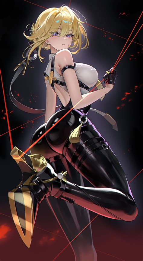 Thaba Evelyn Chevalier Zenless Zone Zero Absurdres Commentary Highres 1girl Ass Back