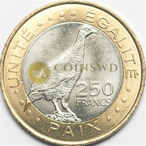 Djibouti 250 Francs 2012 Bird Coat Of Arms 5797 1