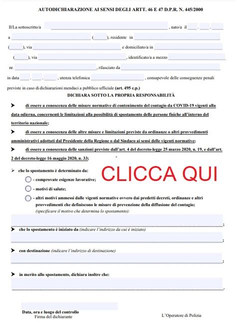 Autocertificazione Maggio 2021 Zona Arancione E Rossa Scarica Il