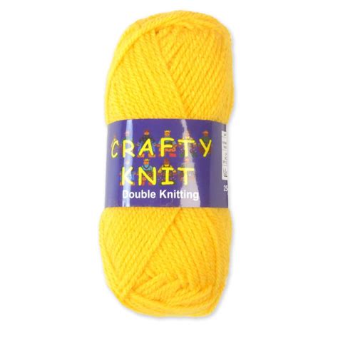 Crafty Knit Double Knitting Yarn - Yellow | Hunkydory Crafts