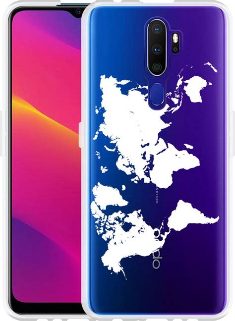 Oppo A Hoesje World Map Designed By Cazy Bol