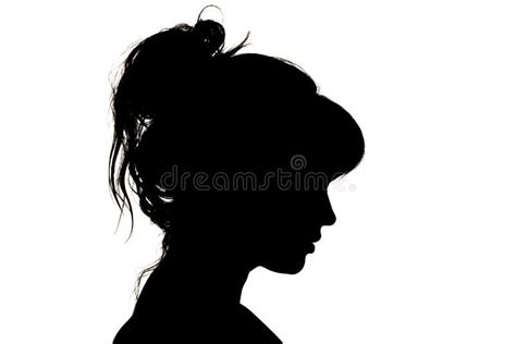 Female Profile Silhouette Drawing