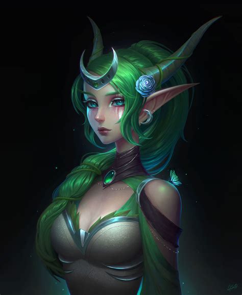 Fantasy Girl Ysera Women Warcraft Fan Art World Of Warcraft