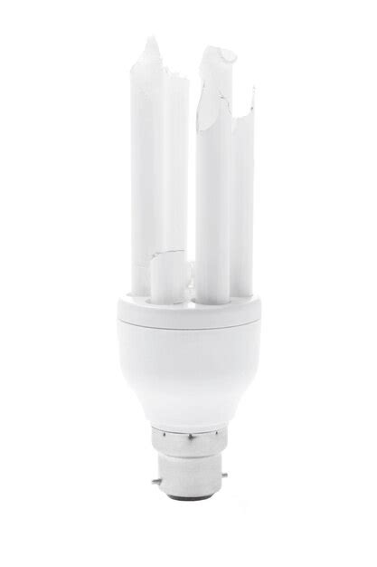 Premium Photo Broken Compact Fluorescent Lightbulb