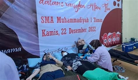 Sma Muhammadiyah Taman Sidoarjo Fasilitasi Siswanya Donor Darah