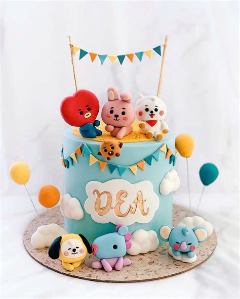 Birthday Cake Jakarta Cake Decorating Class On Instagram Bt21 Cake