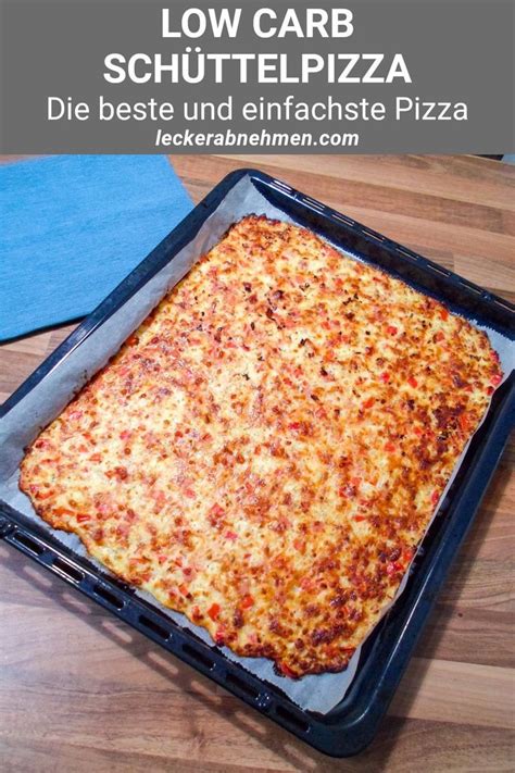 Low Carb Pizza Vom Blech Sch Ttelpizza Rezept Zum Abnehmen Low Carb