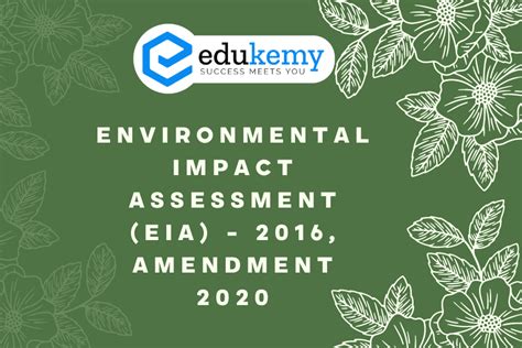 Environmental Impact Assessment EIA 2016 Amendment 2020