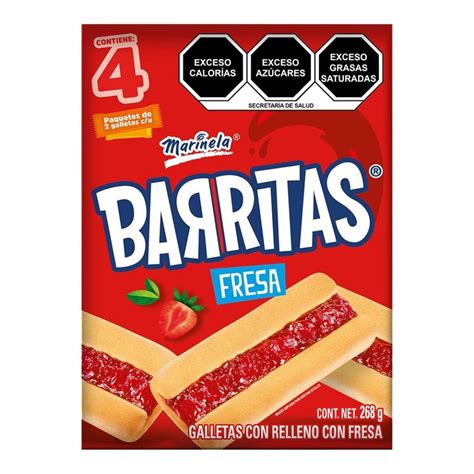 Barritas Marinela Con Relleno Sabor Fresa G Walmart