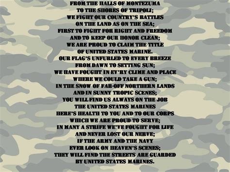 Marine Hymn Wall Art Digital Download Marine Corps Hymn Military