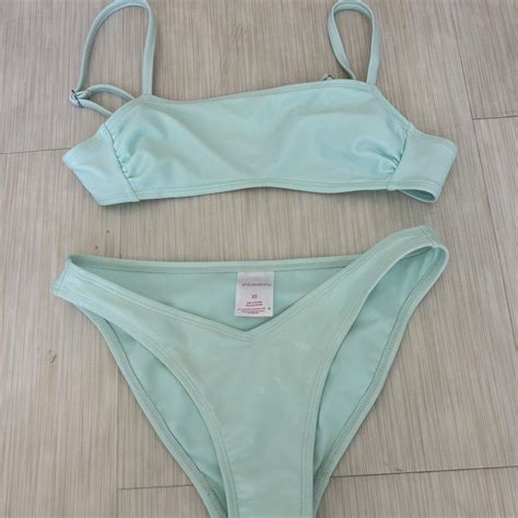 Shiny Teal Bikini Depop