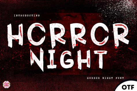 Horror Night Font By Vividdoodle · Creative Fabrica