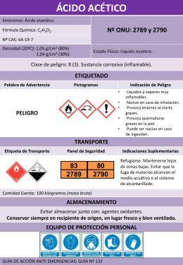 Ficha De Datos De Seguridad Cido Ac Tico Glacial