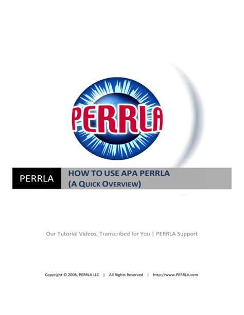 perrla how to use apa perrla