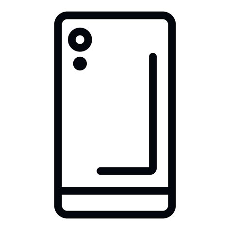 mobile phone case icon outline style  vector art  vecteezy