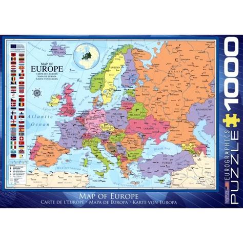 Bebeboutik Puzzle Map of Europe 1000 pièces EUROGRAPHICS Voyage