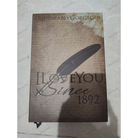 I Love You Since 1892 Hardbound Shopee Philippines