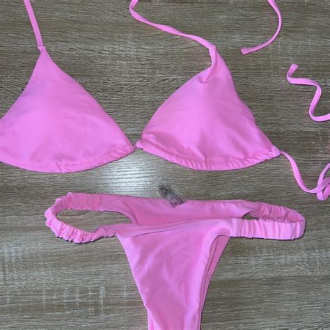 Pink Bikini Set Never Worn Selling 12 Depop