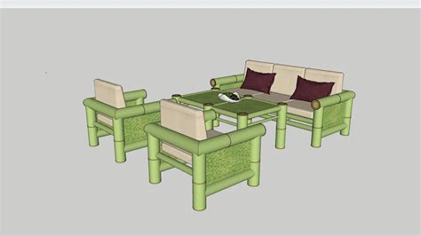 Bamboo Sofa 3D Warehouse