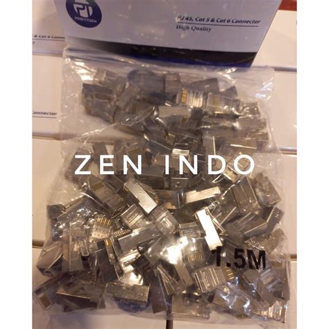 Jual RJ45 Besi FTP STP Cat6 Cat 6 Isi 100pcs Shopee Indonesia