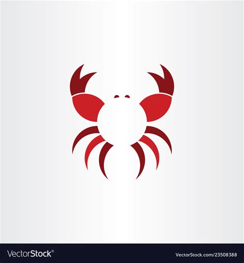 Crab logo symbol icon Royalty Free Vector Image