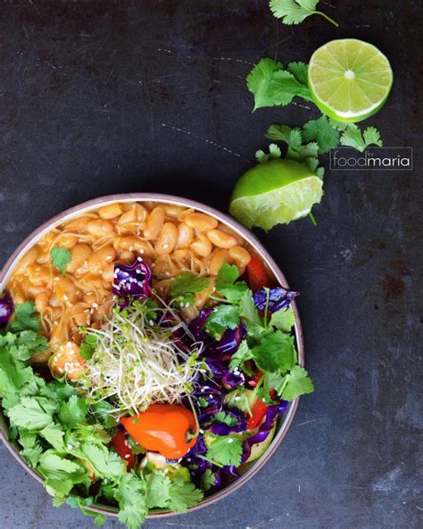 Spicy Curried Beans Vermicelli Noodle Bowl Foodbymaria