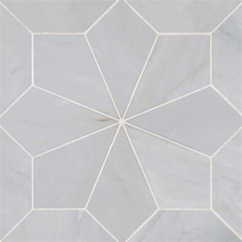 Blomma Honed Marble Mosaic Tile In Grigio Bedrosians Tile Stone