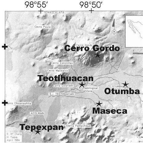 Location Map And Site Distribution Stars Inside The Teotihuacan