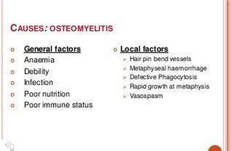 Causes Of Osteomyelitis Medizzy