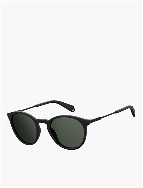 Myrunway Shop Polaroid Black Grey Polarized Round Sunglasses For Men