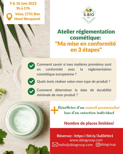 Atelier réglementation cosmétique IRESA FORMATION