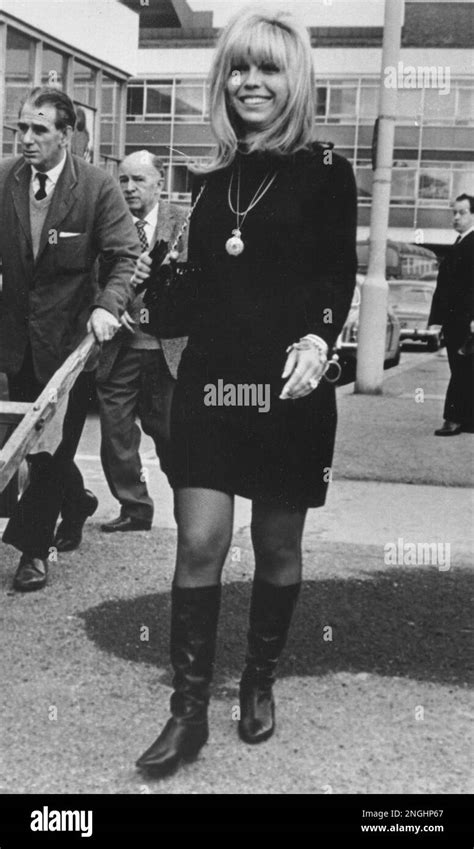 American Singer Nancy Sinatra Arrives At London Airport On April 21