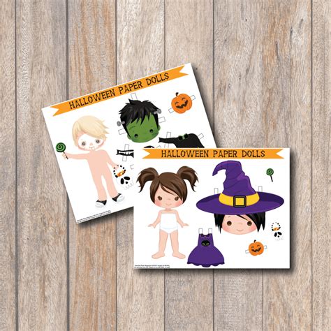 Printable Halloween Paper Dolls - Everyday Party Magazine