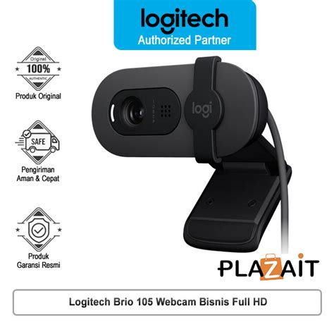 jual logitech brio  webcam bisnis full hd auto light balance