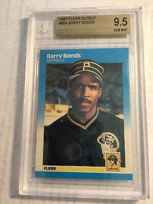 1987 Barry Bonds Fleer Glossy 604 Rookie BGS 9 5 Gem Mint EBay