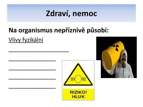 ZÁKLADY BIOLOGIE Zdraví nemoc ppt stáhnout