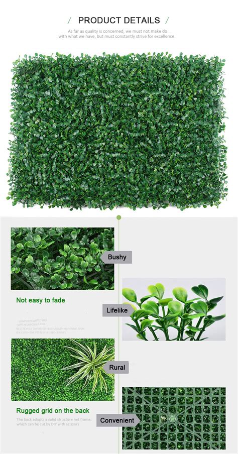 Wholesale Indoor Outdoor Artificial Plastic Tropical Fern Leaves Hedge