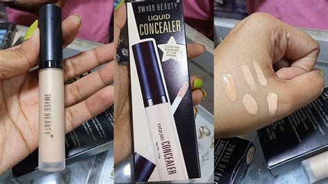 SWISS BEAUTY LIQUID CONCEALER ALL 6 Shades REVIEW SWATCHES UNDERTONE