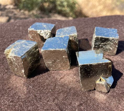 Pyrite Cube Iron Pyrite Mineral Specimen Pyrite Crystal Etsy