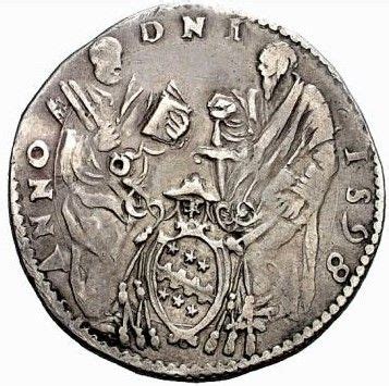 Testone Clement VIII Estados Pontificios Numista