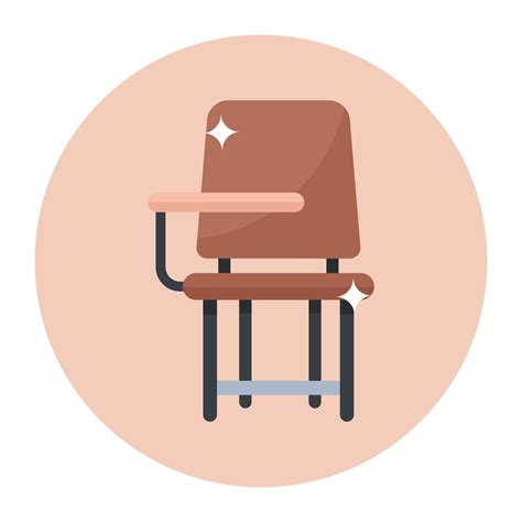 Classroom Chair In Modern Flat Rounded Style 6747023 Vector Art At Vecteezy