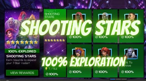 Shooting Stars 100 Exploration Marvel Content Champion Youtube