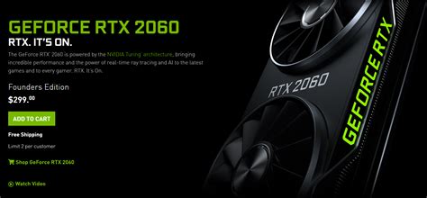 NVIDIA Drops Price Bomb on GeForce RTX 2060, Now Available For $299