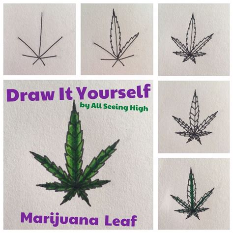 Easy Pot Leaf Drawing at PaintingValley.com | Explore collection of ...