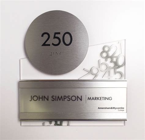 Fusion Ada Interior Room Id Sign W Changeable Insert Signage